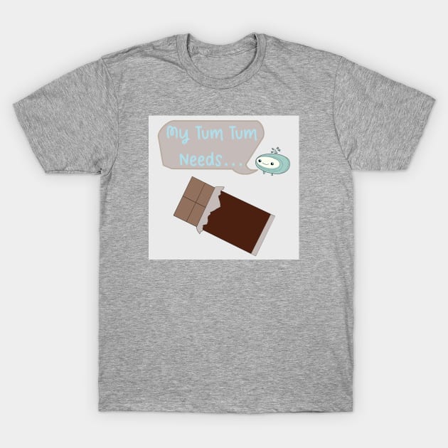 My Tum Tum Needs: Chocolate T-Shirt by Noah Monroe